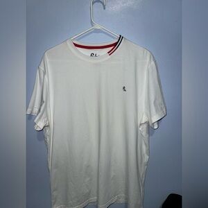 Harmont & Blaine White T-Shirt with Red and Navy Accents